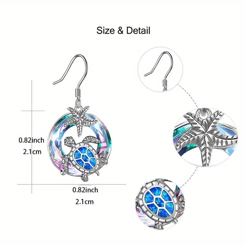 🐢 Ocean Inspired Sea Turtle and Starfish Earrings 🌊