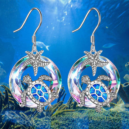 🐢 Ocean Inspired Sea Turtle and Starfish Earrings 🌊