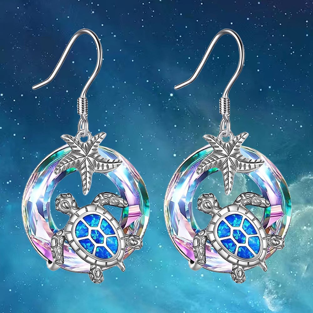 🐢 Ocean Inspired Sea Turtle and Starfish Earrings 🌊